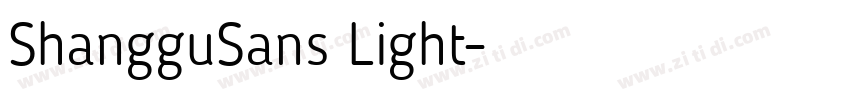 ShangguSans Light字体转换